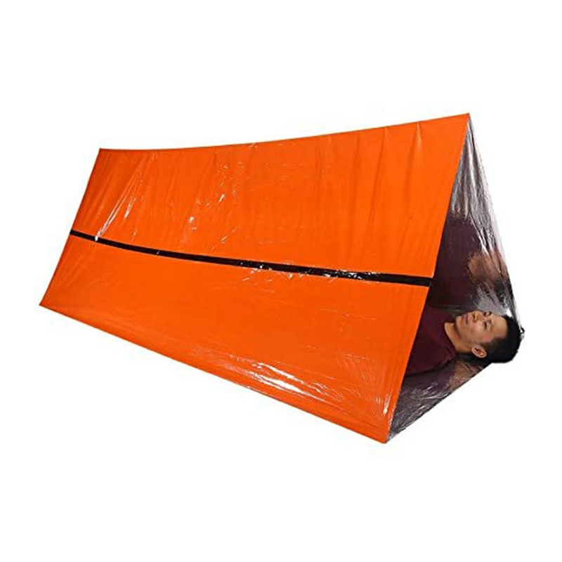 Disposable Shelter Tent Outdoor Ultralight Portable Camping Shelter - Orange