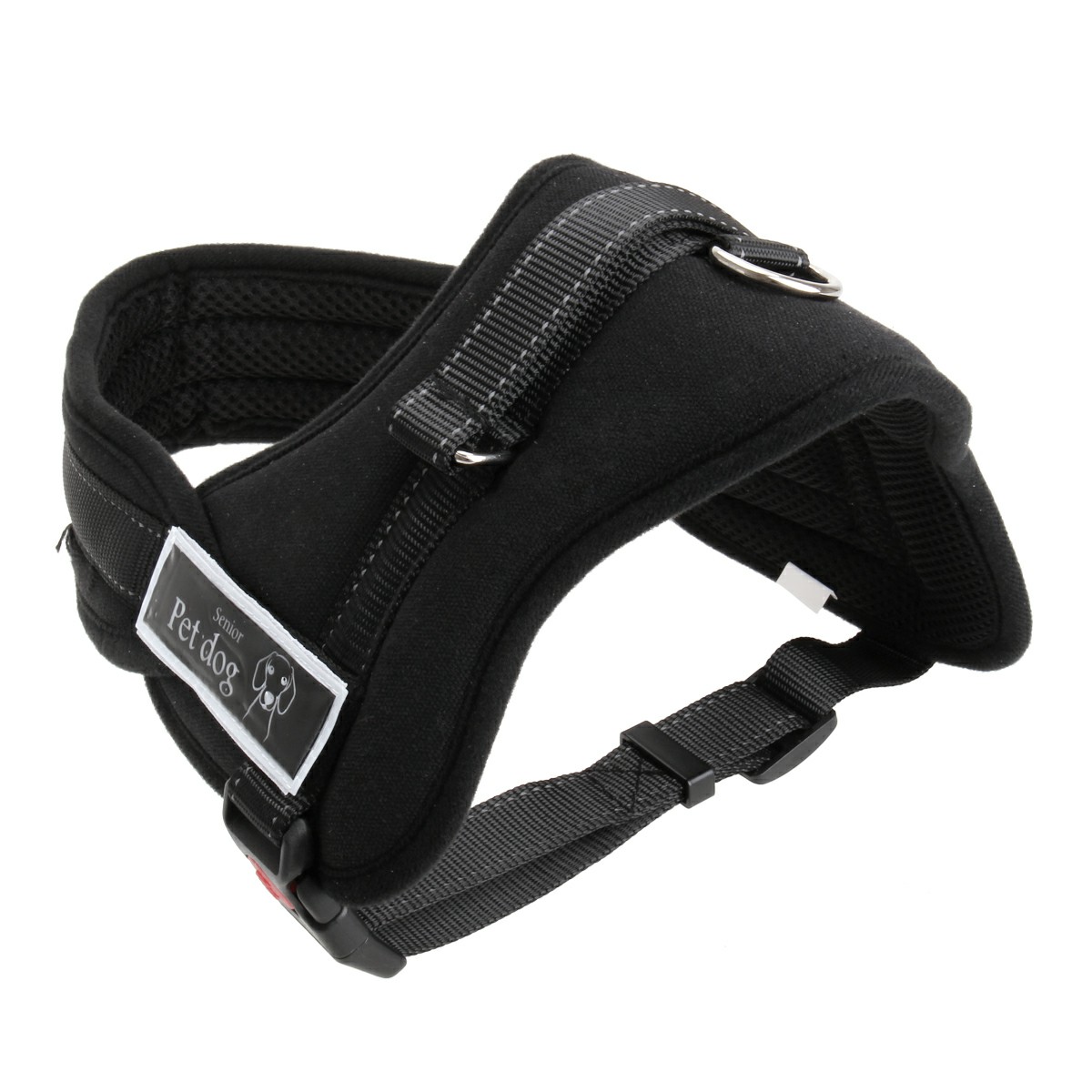 Dog Adjustable Control Soft Vest Harness Walk Collar Chest Strap Vest - Black M