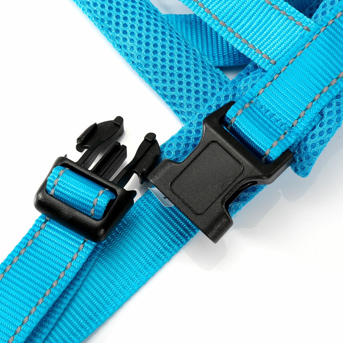 Dog Pet Adjustable Safety Seat Belt Harness Restraint Lead Leash Size XS - Blue
