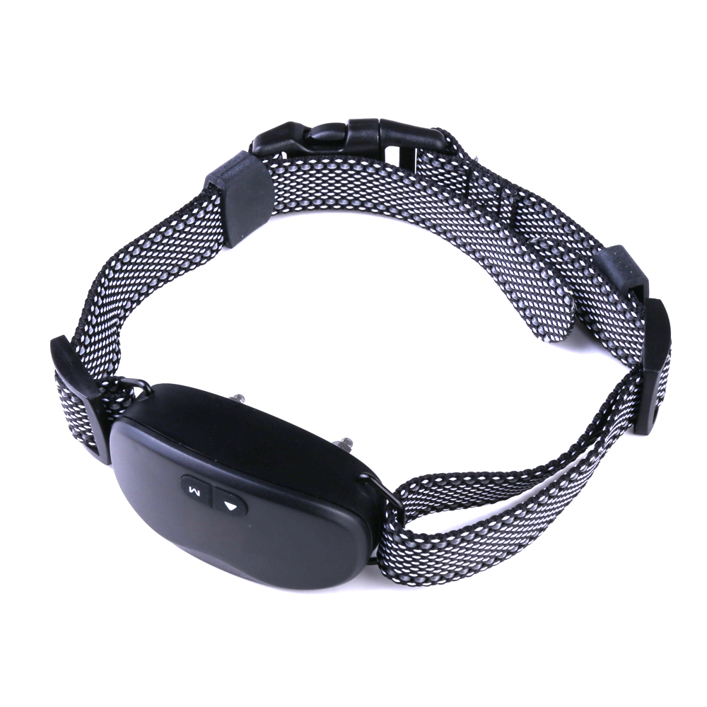 Dog Pet Training Collar Rechargeable Waterproof Electric Shock Anti Bark Collar - Black
