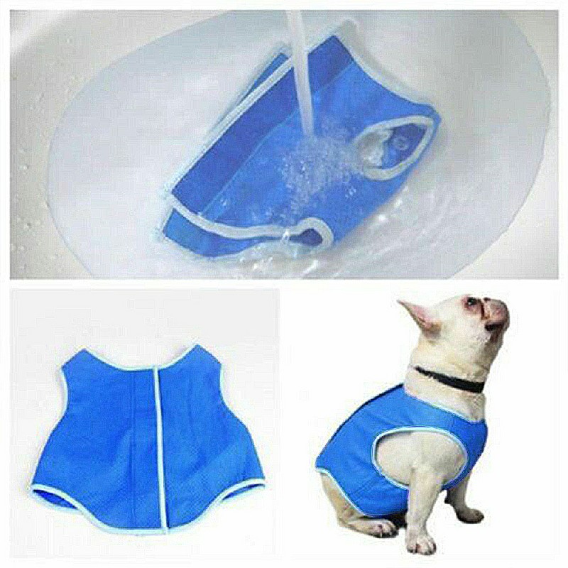 Dog Puppy Comfortable Reusable Cooling Vest Jacket for Summer Outdoor - L