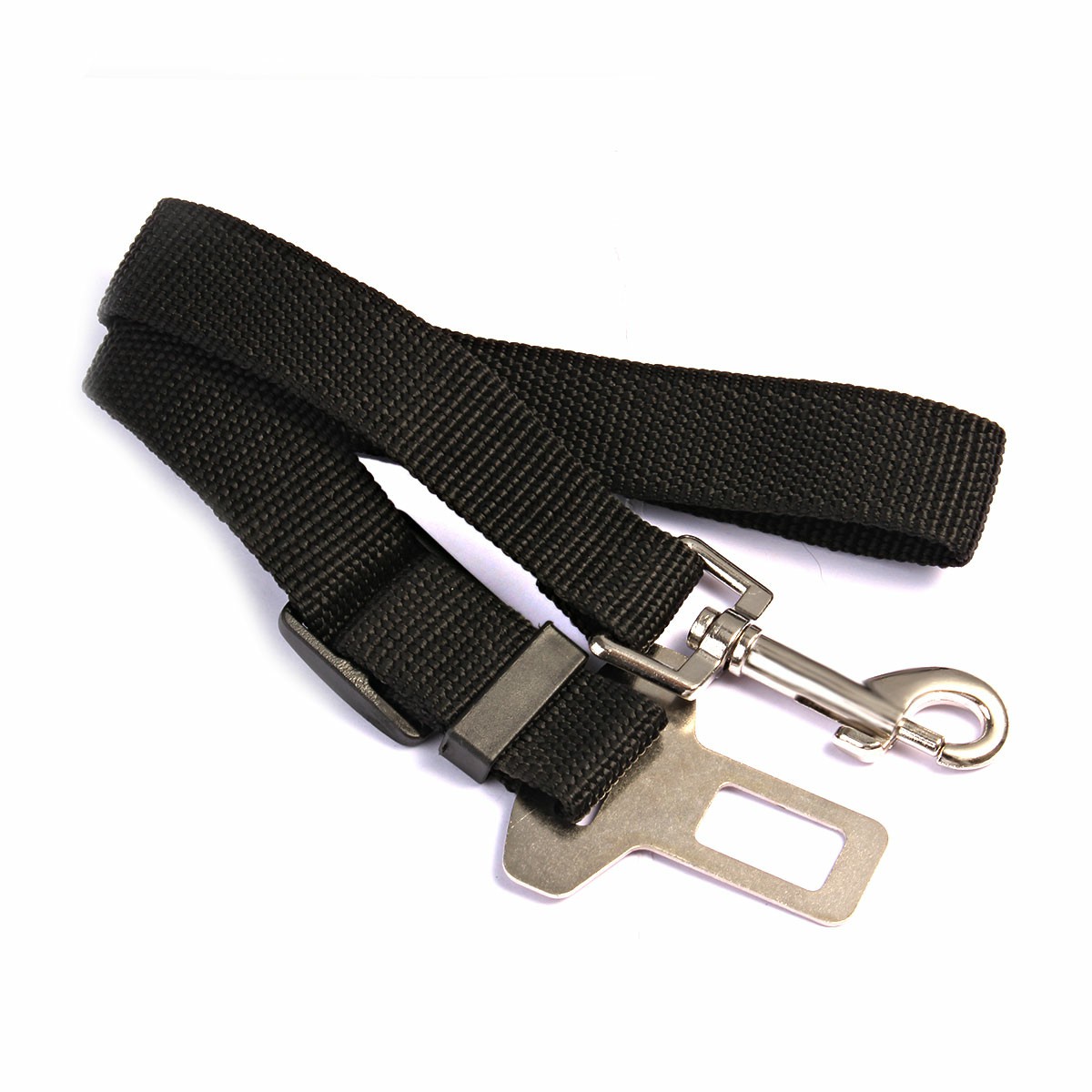 Dog Safety Seat Belt For Car Van Lock Adjustable Pet Lead - Black