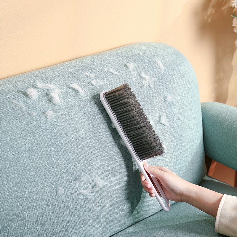 Double Sided Bed Cleaning Brush Sofa Hair Removal Dust Brush Clothes Brush - White