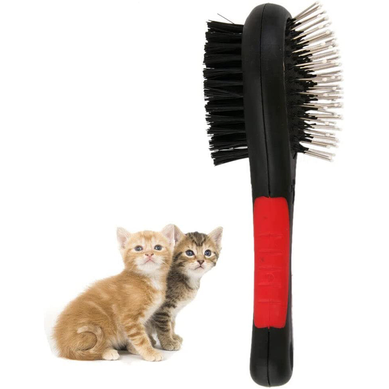 Double Sided Pet Fur Grooming Brush Pet Brush for Short and Long Hair - Large Size