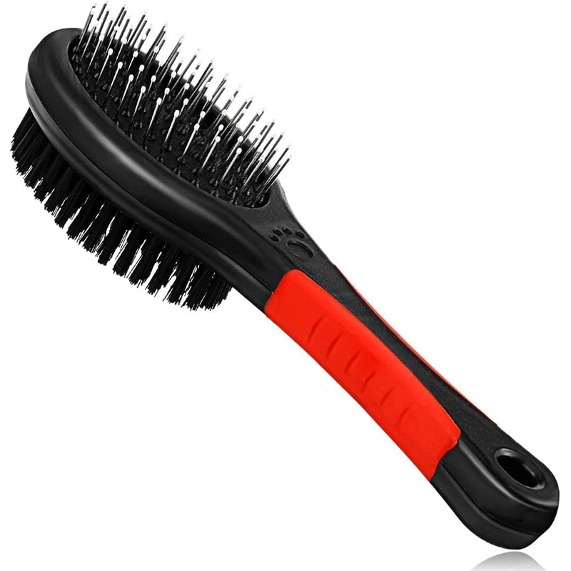 Double Sided Pet Fur Grooming Brush Pet Brush for Short and Long Hair - Large Size