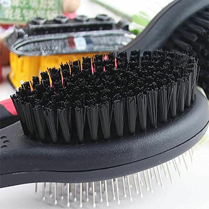 Double Sided Pet Fur Grooming Brush Pet Brush for Short and Long Hair - Large Size