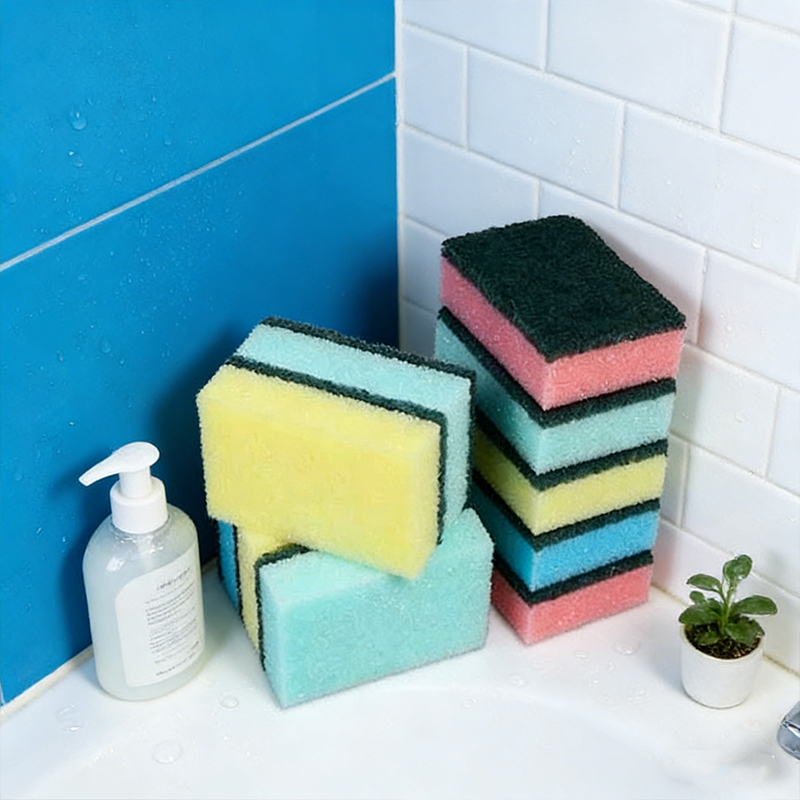 20PCS Dishwashing Sponge Double Sided Cleaning Scrub Kitchen Sponge Dishwashing Scourers for Kitchen BBQ 8 x 2 cm