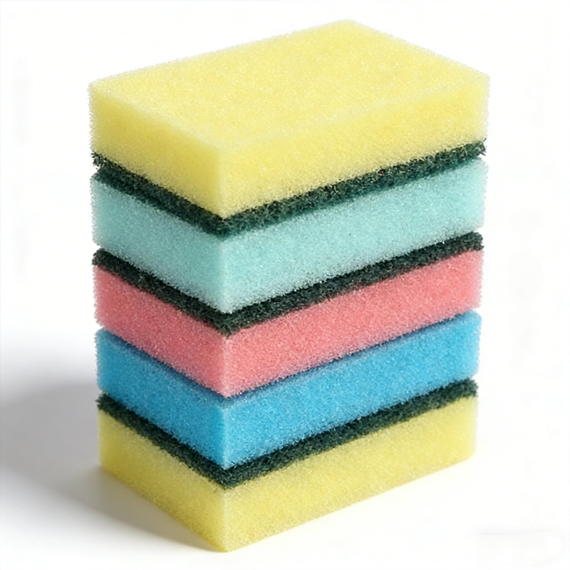 20PCS Dishwashing Sponge Double Sided Cleaning Scrub Kitchen Sponge Dishwashing Scourers for Kitchen BBQ 8 x 2 cm