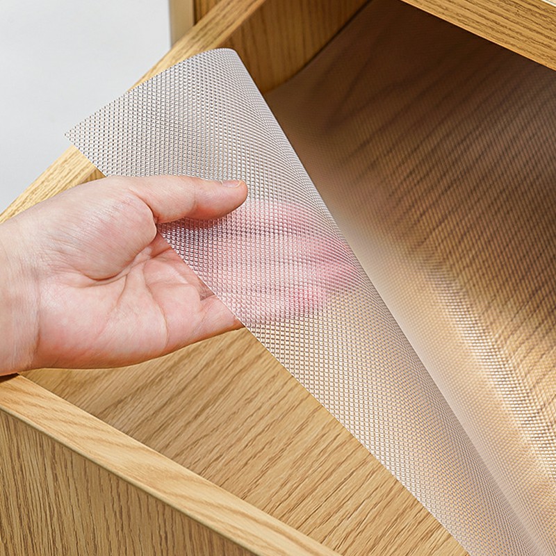 Drawer Liners Cupboard Liners Non Slip Shelf Mat Fridge Liners for Kitchen Cabinets 45 x 500 cm - Transparent