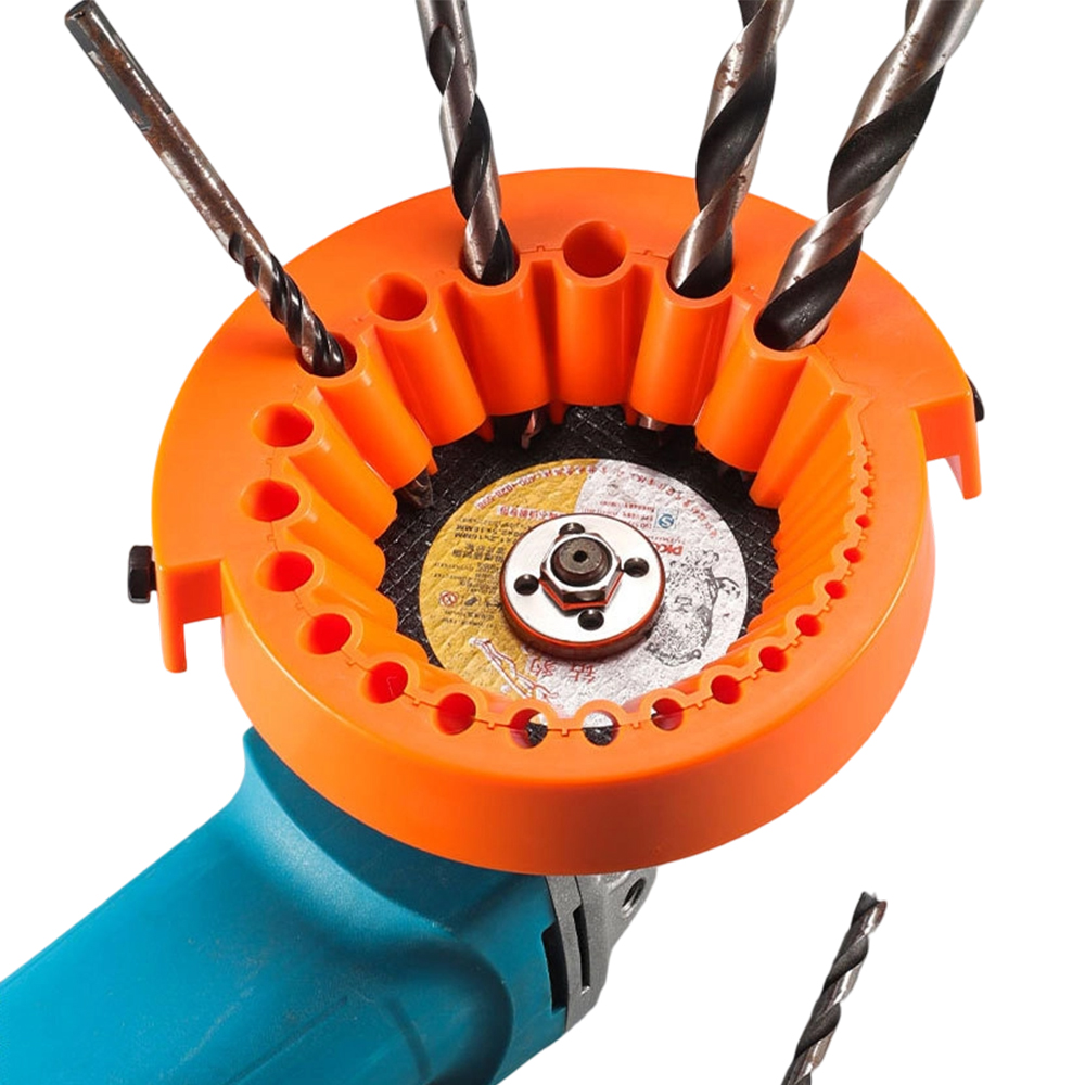 Drill Bit Sharpener for All Bits Power Drill Bit Grinding Attachment Handheld Angle Grinder Drill Bit Sharpener for 2-13mm Drill Bits Compatible with 125mm Grinder