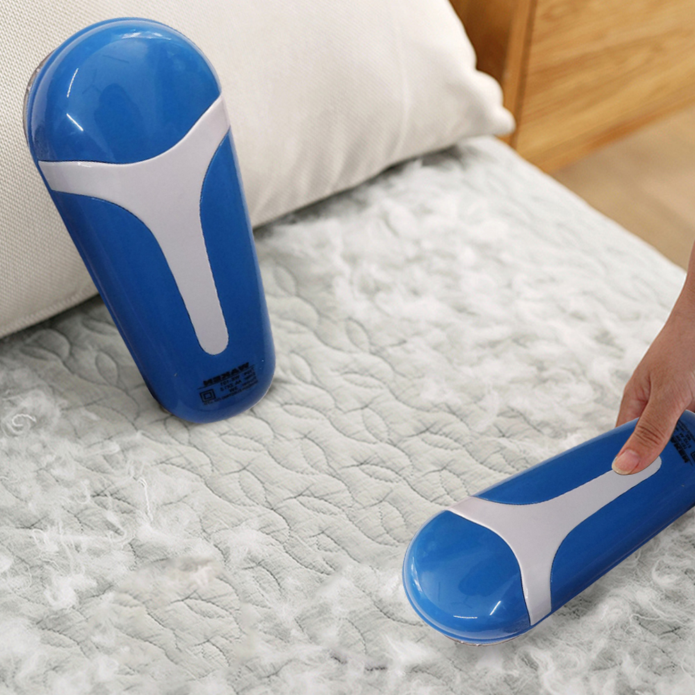 Electric Battery Operated Lint Remover Fabric Shaver for Clothing - Blue