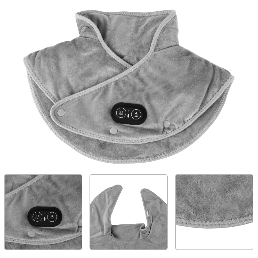 Electric Heating Shoulder Neck Pad Vibration Massager USB Cervical Warmer