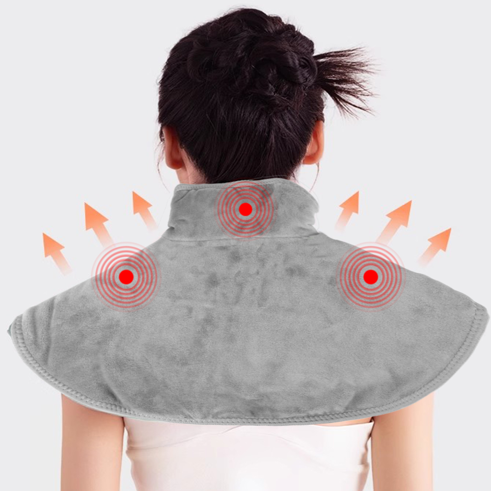Electric Heating Shoulder Neck Pad Vibration Massager USB Cervical Warmer
