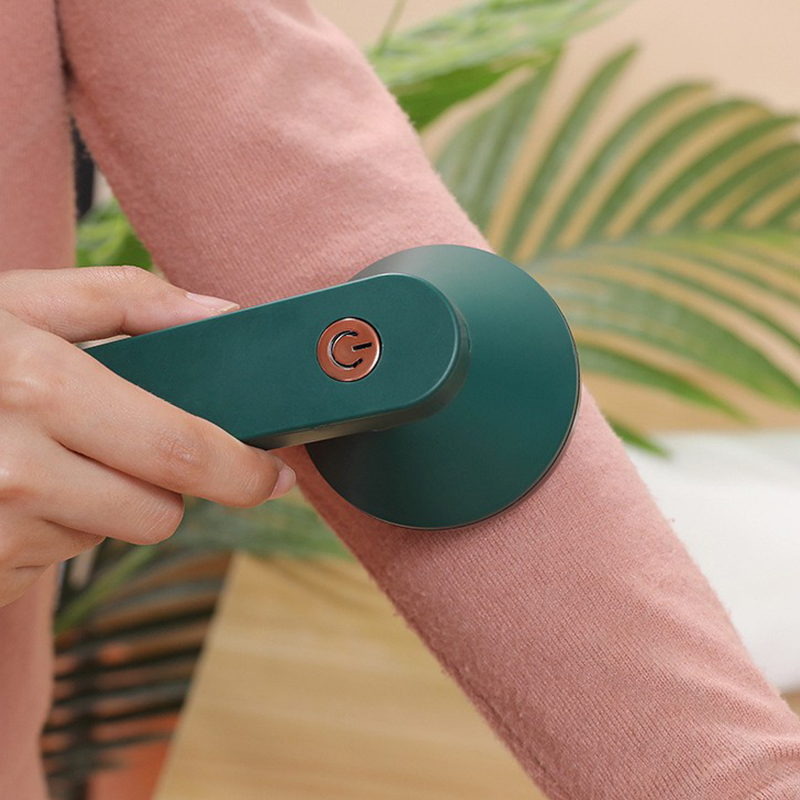 Electric Clothes Shaver Fabric Lint Fuzz Ball Remover USB Rechargeable Fabric Shaver Portable Fur Ball Trimmer Green