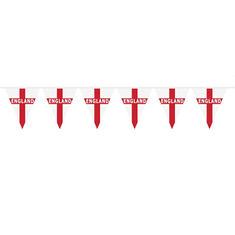 England World Cup Bunting Football St George 30 Flags 12M Bunting Banner Flags - Triangle
