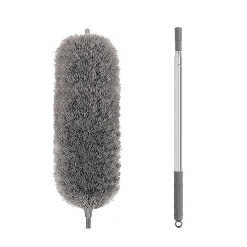 Extendable Feather Duster Long Duster Magic Cobweb Duster Brush - Grey