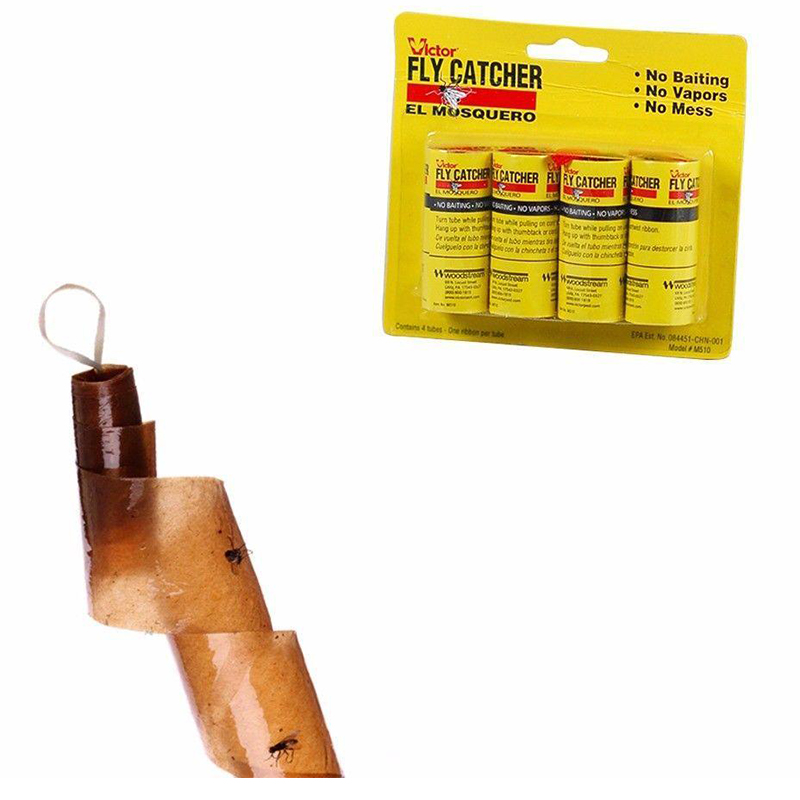 Fly Catchers Sticky Tape Pest Bug Killer Strip Paper