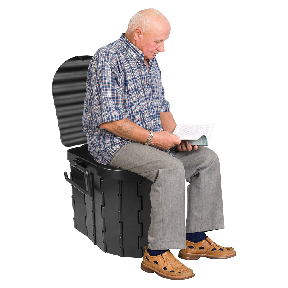 Folding Toilet Car Outdoor Travel Potty Portable for Camping Hiking Beach with 12 Garbage Bags