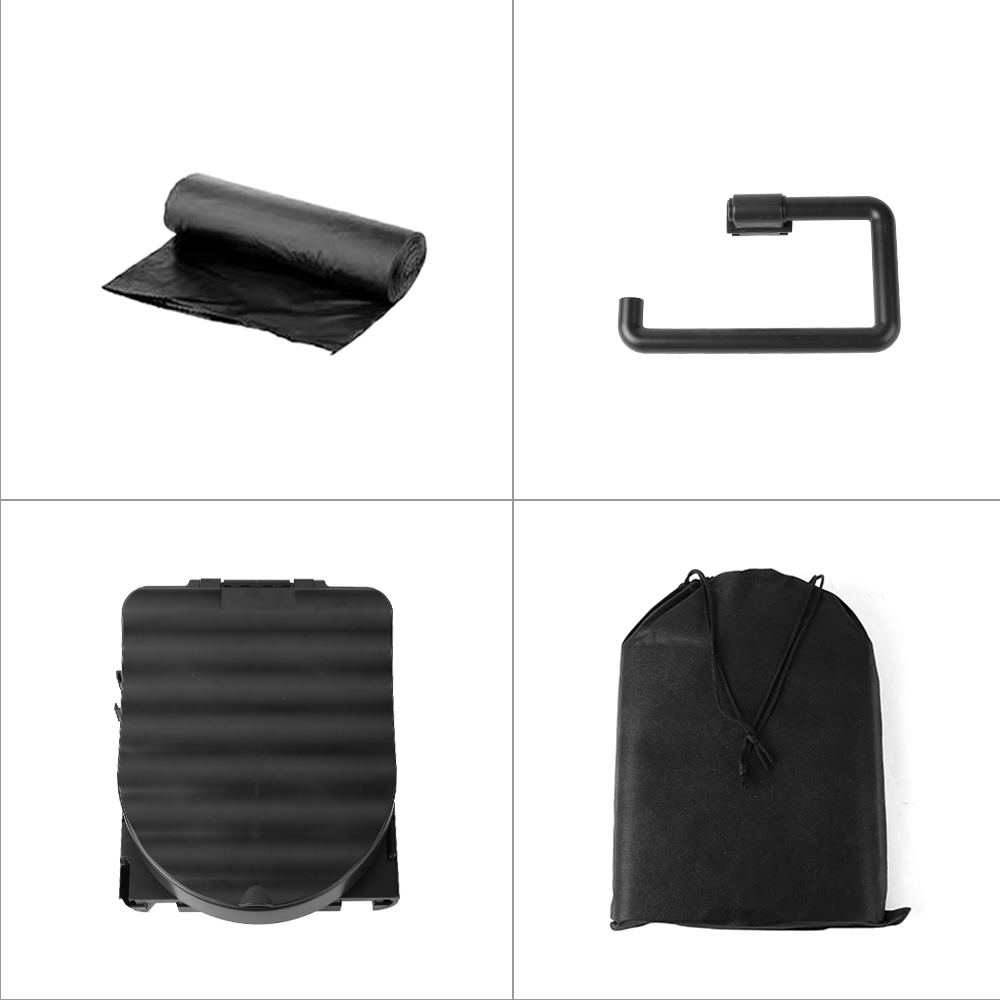 Folding Toilet Car Outdoor Travel Potty Portable for Camping Hiking Beach with 12 Garbage Bags