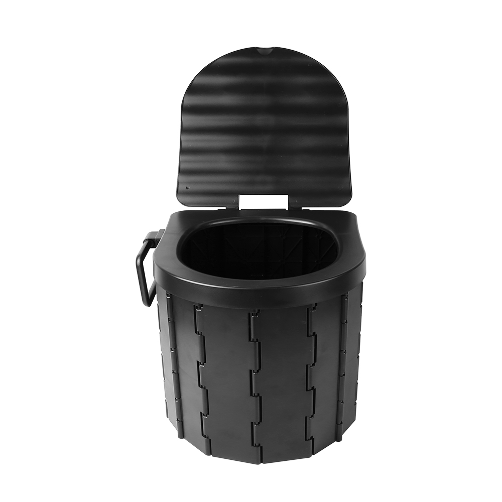 Folding Toilet Car Outdoor Travel Potty Portable for Camping Hiking Beach with 12 Garbage Bags