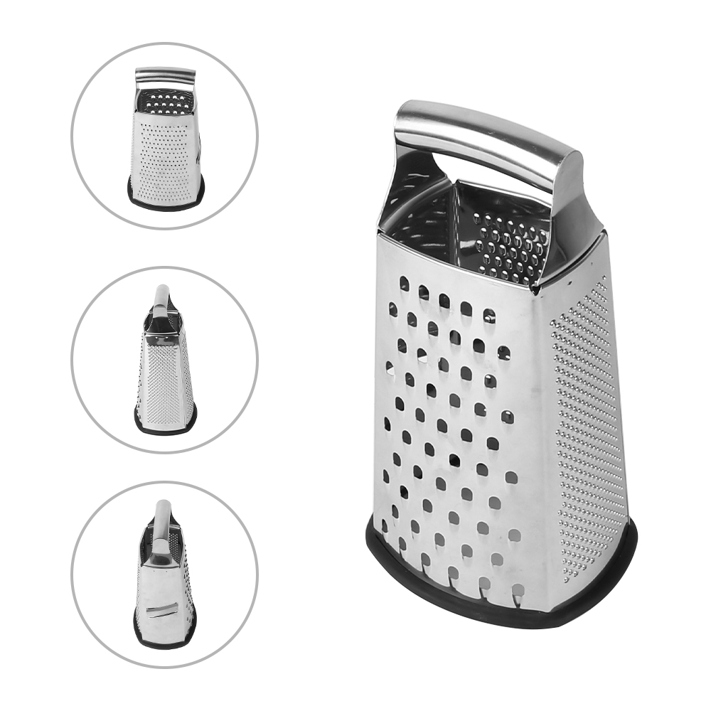 Food Grater 4-Sided Blades Stainless Steel Cheese Vegetable Grater BBQ