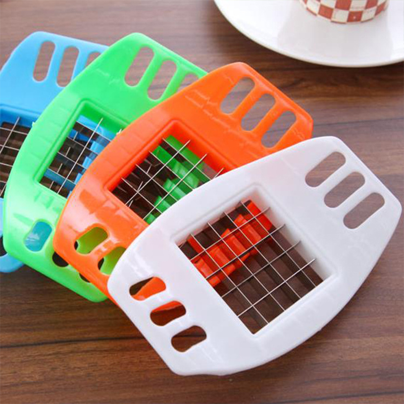 French Fry Potato Chipper Vegetable Fruit Cutter and Chopper Useful Kitchen Tool Random Colours