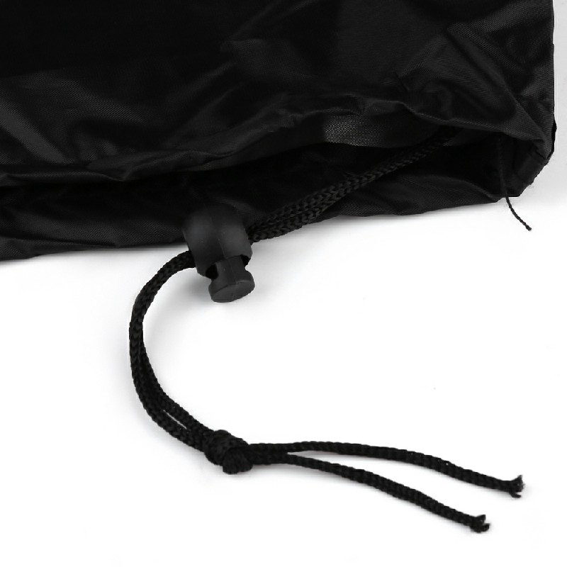 Garden Folding Chair Cover Reclining Sun Lounger Cover Waterproof UV Resistant - Black.