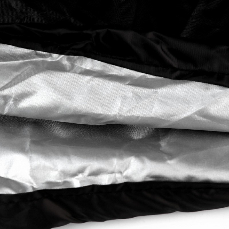 Garden Folding Chair Cover Reclining Sun Lounger Cover Waterproof UV Resistant - Black.