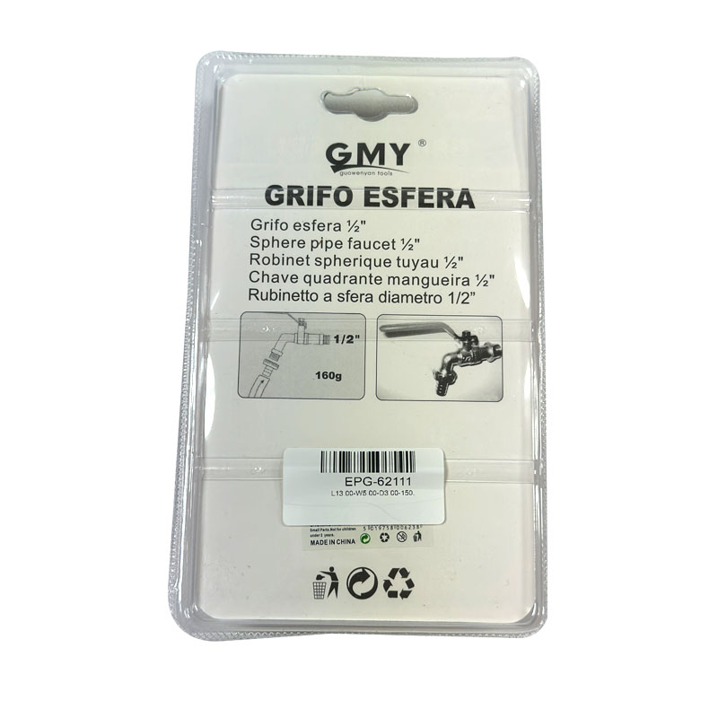 Wall-Mounted Outdoor Tap with 1/2 Outlet Valve Garden Water Tap Lever Type Valve RED Handle + Garden Hose Plug for Irrigation Water