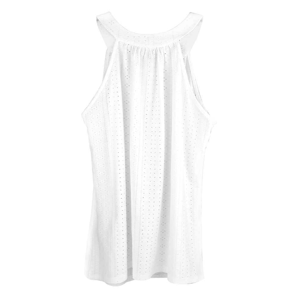 Girls Summer Halter Loose Vest Tank Tops Blouse Ladies Casual Sleeveless Shirt - M White