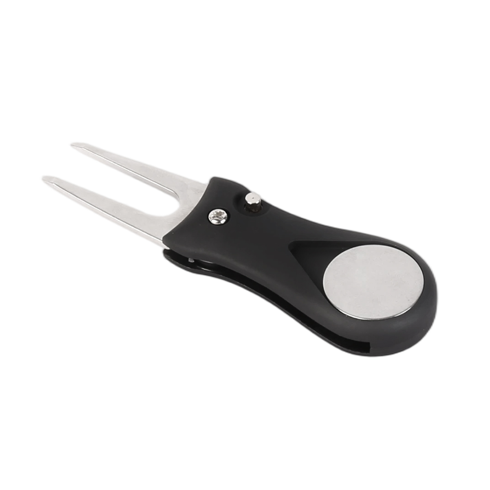 Golf Divot Repair Tool with Ball Marker Pitch Mark Switchblade Golf Accessories Black