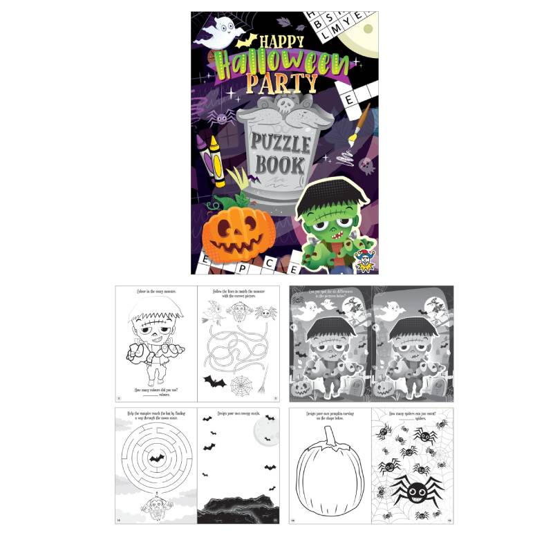 Halloween A6 Mini Puzzle Books (10.5cm x 14.5cm)