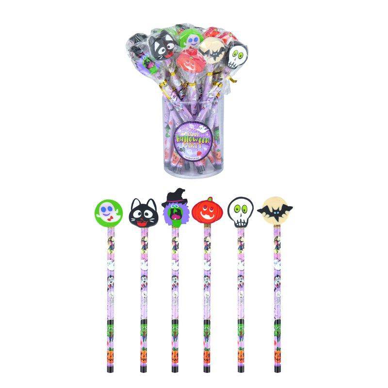 Halloween Themed Eraser Rubber Topped Pencil Assorted Designs