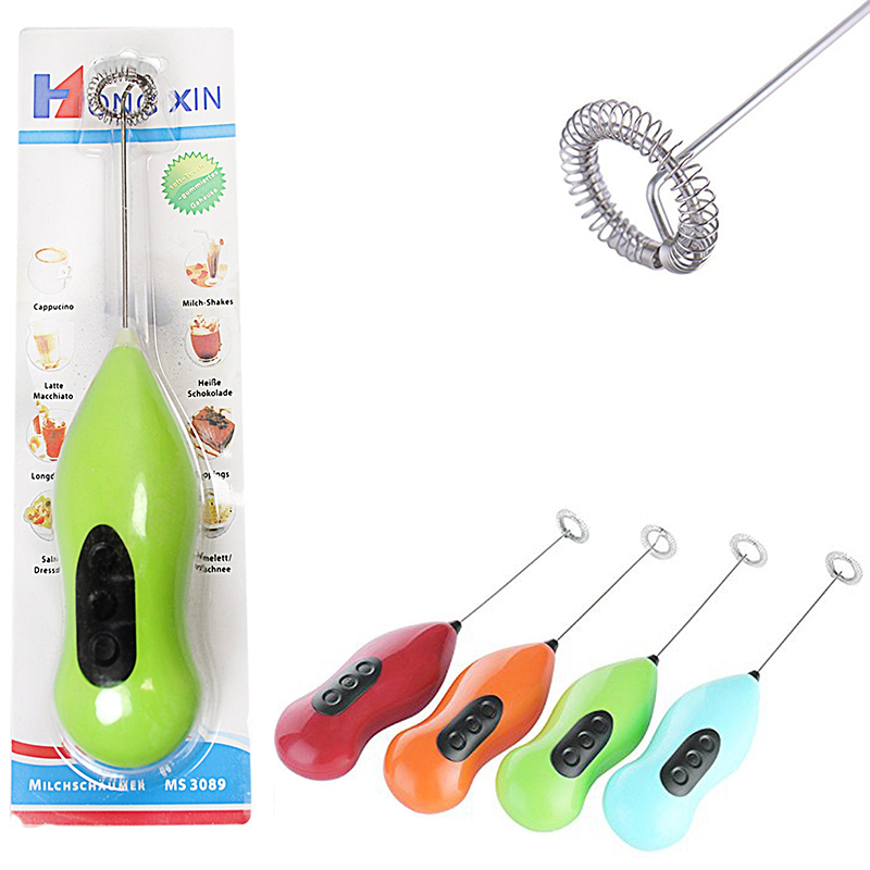 Hand Stirrer Coffee Milk Frother Stirrer Battery Operated 22 cm - Random Colour