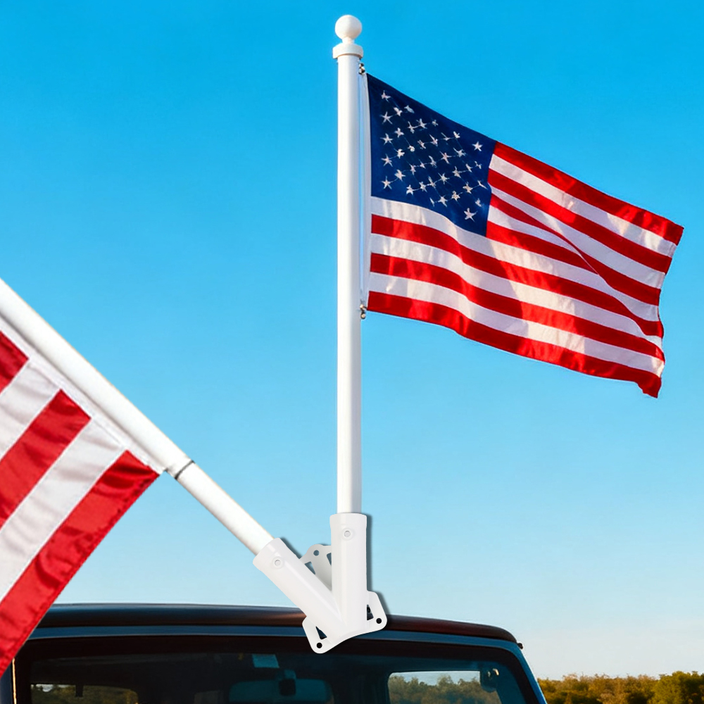 Flagpole Wall Bracket Base for Banner Rack Telescopic Flag Pole & Flag Pole Holder