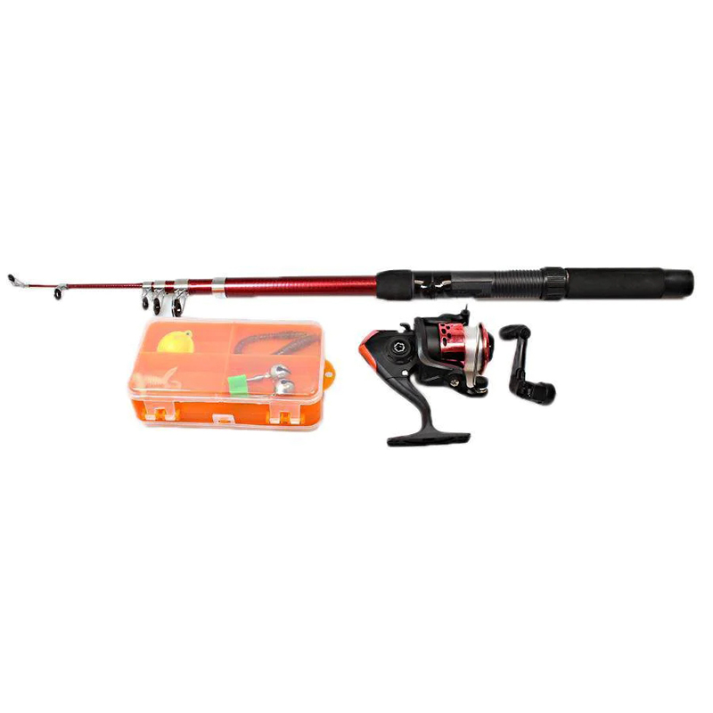 2.1m Telescopic Fishing Rod With Assorted Accessories Portable High Quality Fishing Rod for Beginners Enthusiasts Freshwater Saltwater Fish Random Colour
