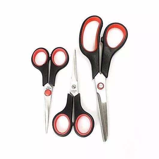 3 x Stainless Steel Kitchen Scissors Set Multi Purpose Heavy Duty Household Shear