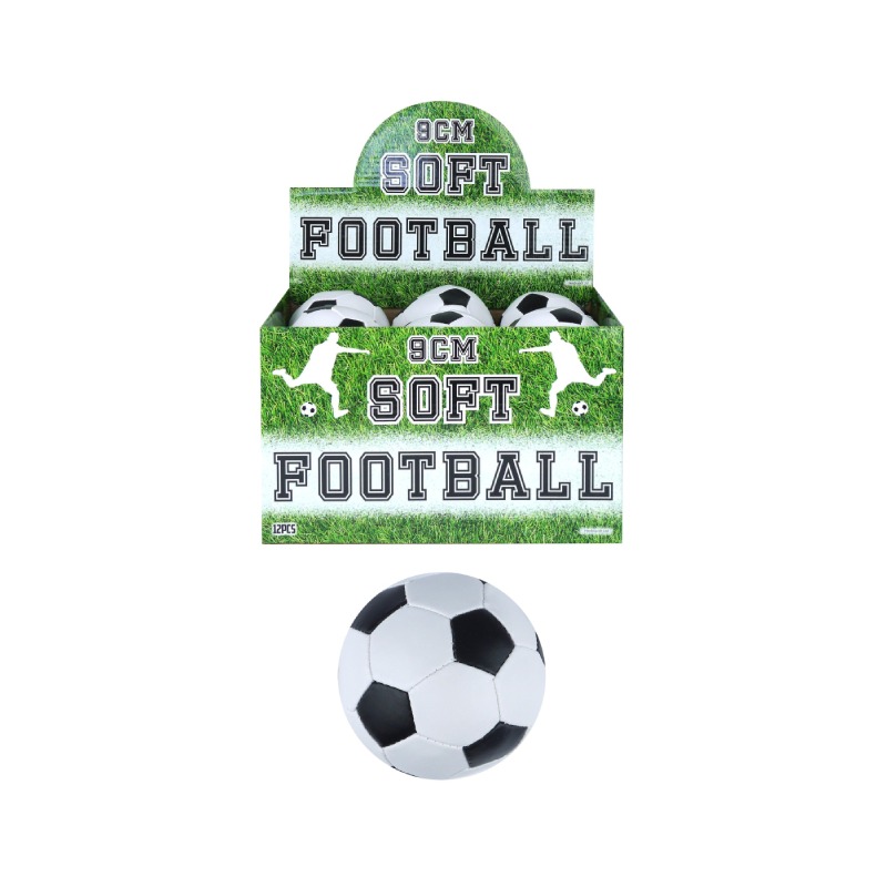 Indoor Outdoor Football Fun Playing Soft Footballs Black/White Edition Balls 9cm
