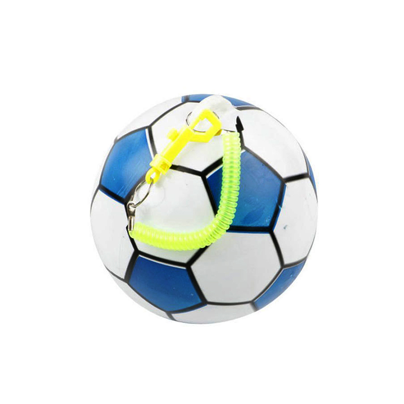 Inflatable Football with Springy String Kids Toy Ball for Outdoor Sports - Red