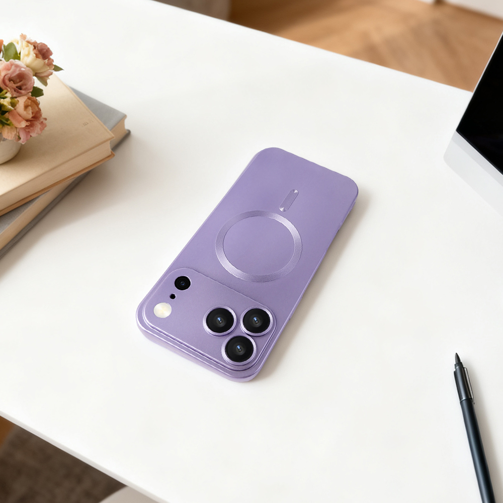 iPhone 17 Pro Max Case Shockproof Magnetic Silicone Case for Apple-Black