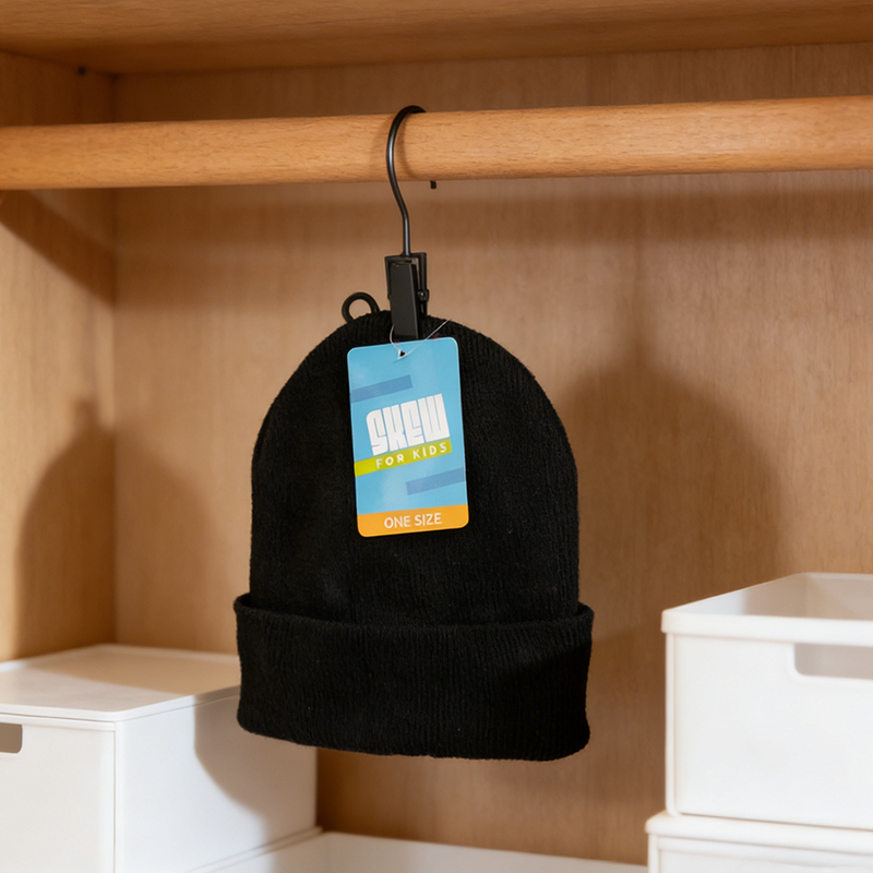 Kid Winter Beanie Hat Unisex Girls Winter Beanie Hat Warm Hat One Size Black