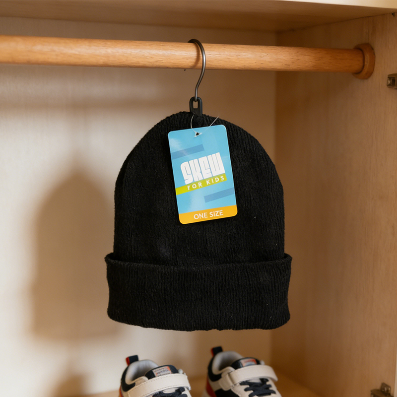 Kid Winter Beanie Hat Unisex Girls Winter Beanie Hat Warm Hat One Size Black