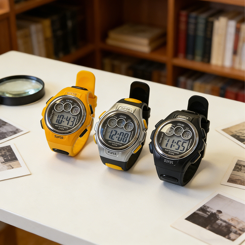 Kids Watch Unisex Digital Watch Sports Watch Water Resistant Watch Plastic Watch for Boys Girls Gifts Random Color