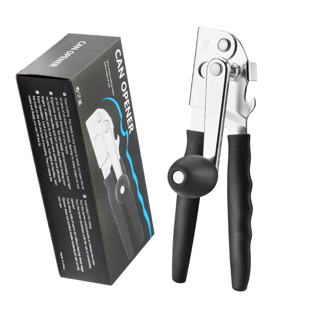 Kitchen Can Opener Ergonomic Tin Can Opener Manual Can Opener with Soft Handles for Home Restaurant