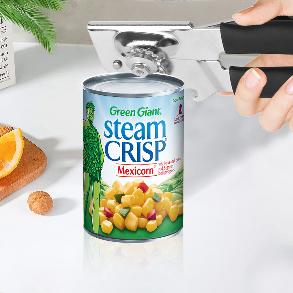 Kitchen Can Opener Ergonomic Tin Can Opener Manual Can Opener with Soft Handles for Home Restaurant