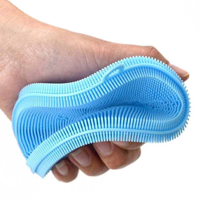 Kitchen Silicone Smart Sponge Brush Cleaning Tool - Blue