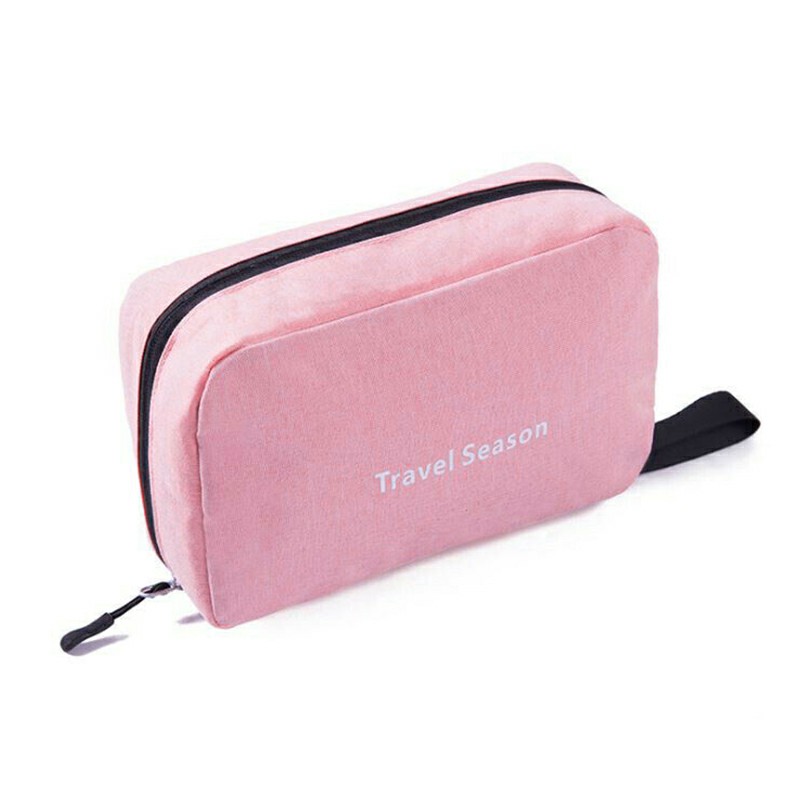 Ladies Mens Wash Bag Travel Toilet Bag Hanging Toiletries Makeup Cosmetic Bags - Pink