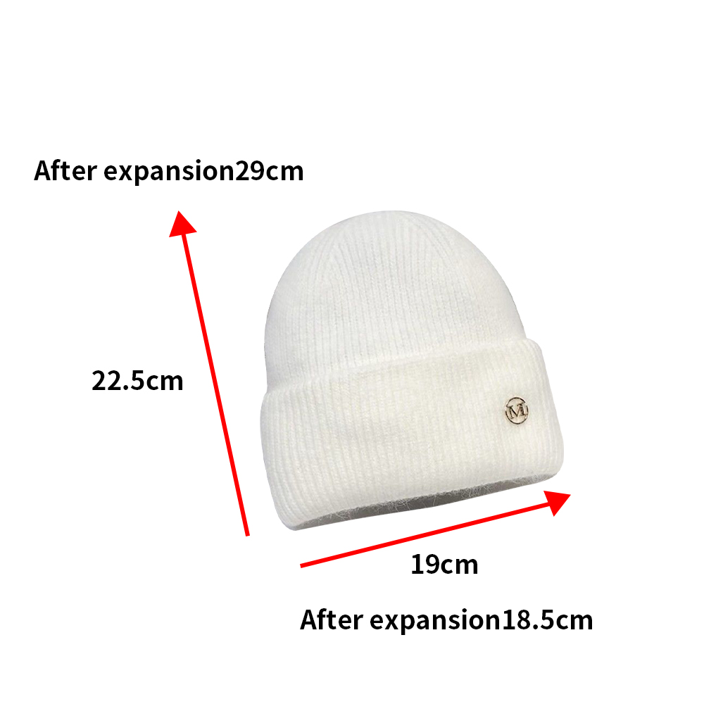 Ladies Women Beanie Hat Warm Fleece Lined R40 Thermal Insulation -  White