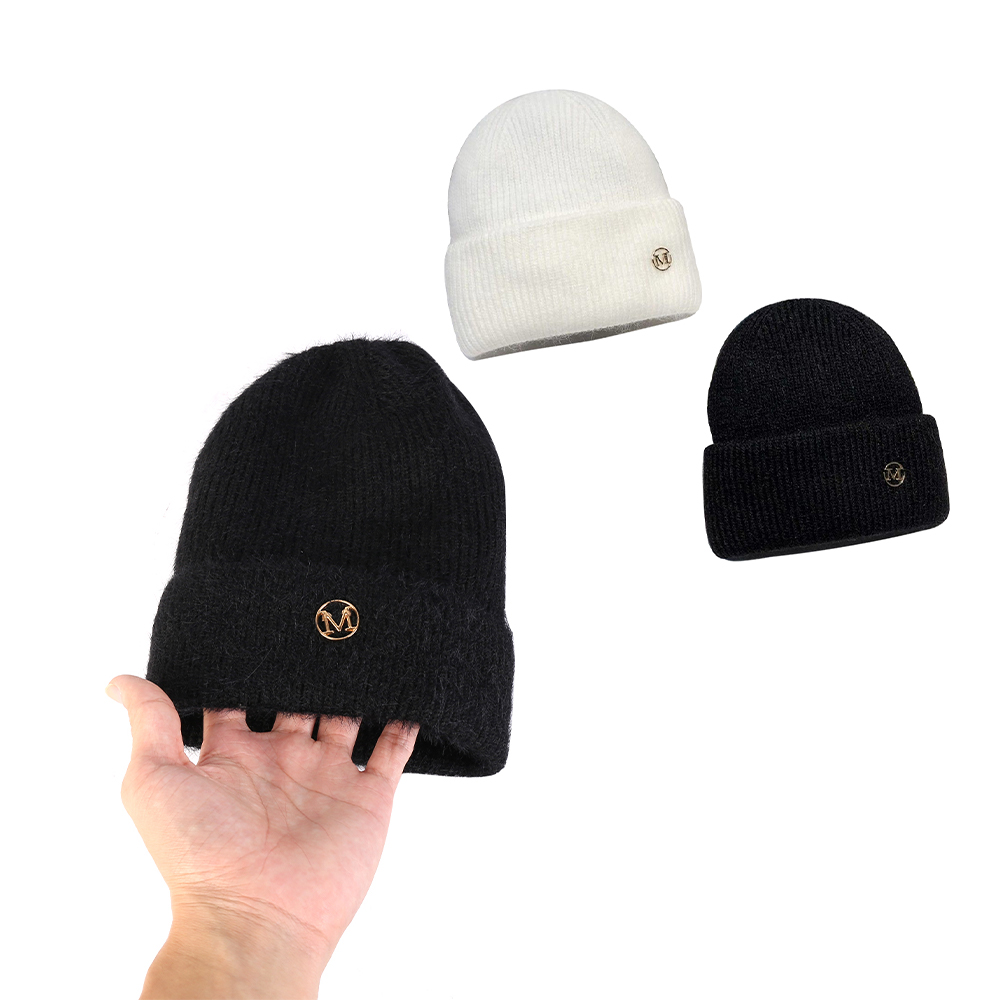 Ladies Women Beanie Hat Warm Fleece Lined R40 Thermal Insulation - Black