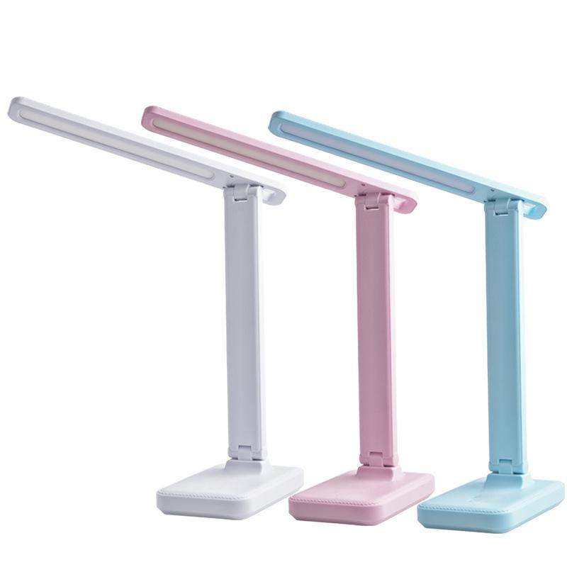 Lamp LED Desk Lamp with Phone Holder Foldable Desk Light Rechargeable Reading Lamp Touch Control Study Light T60 Random Color